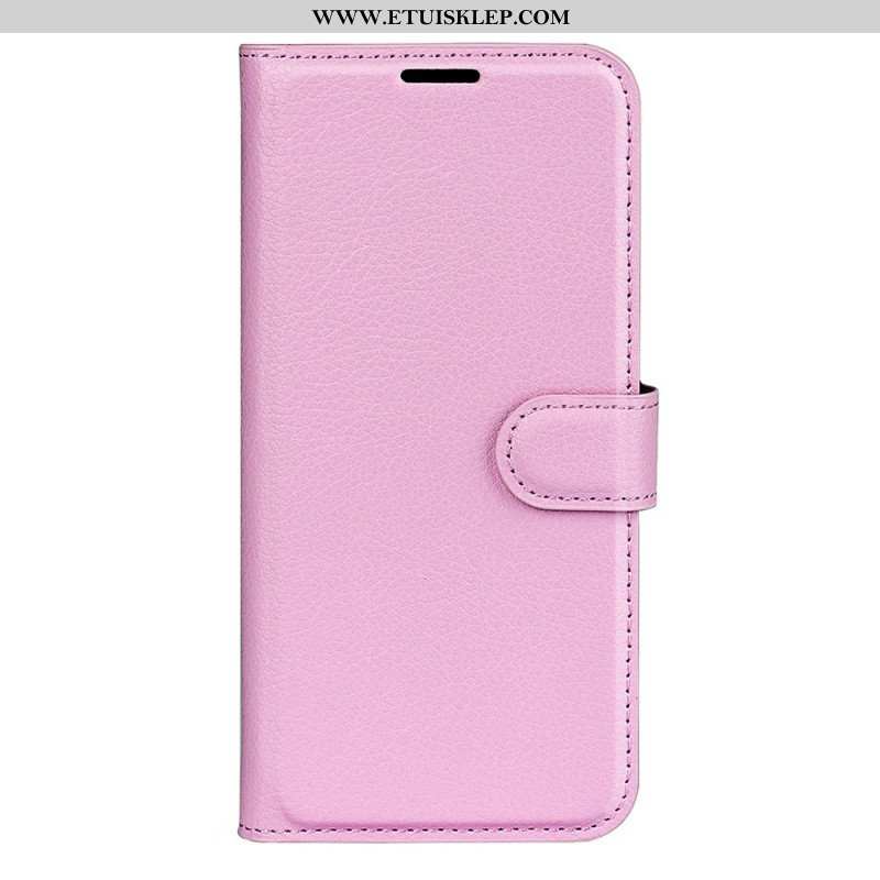 Etui Folio do Oppo Find X5 Lite Klasyczna Sztuczna Skóra Liczi